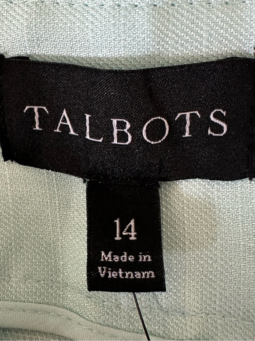NWT Talbots Curvy Wide Leg Linen Blend Pants Size 14 Mint Aqua High Rise - Picture 5 of 15